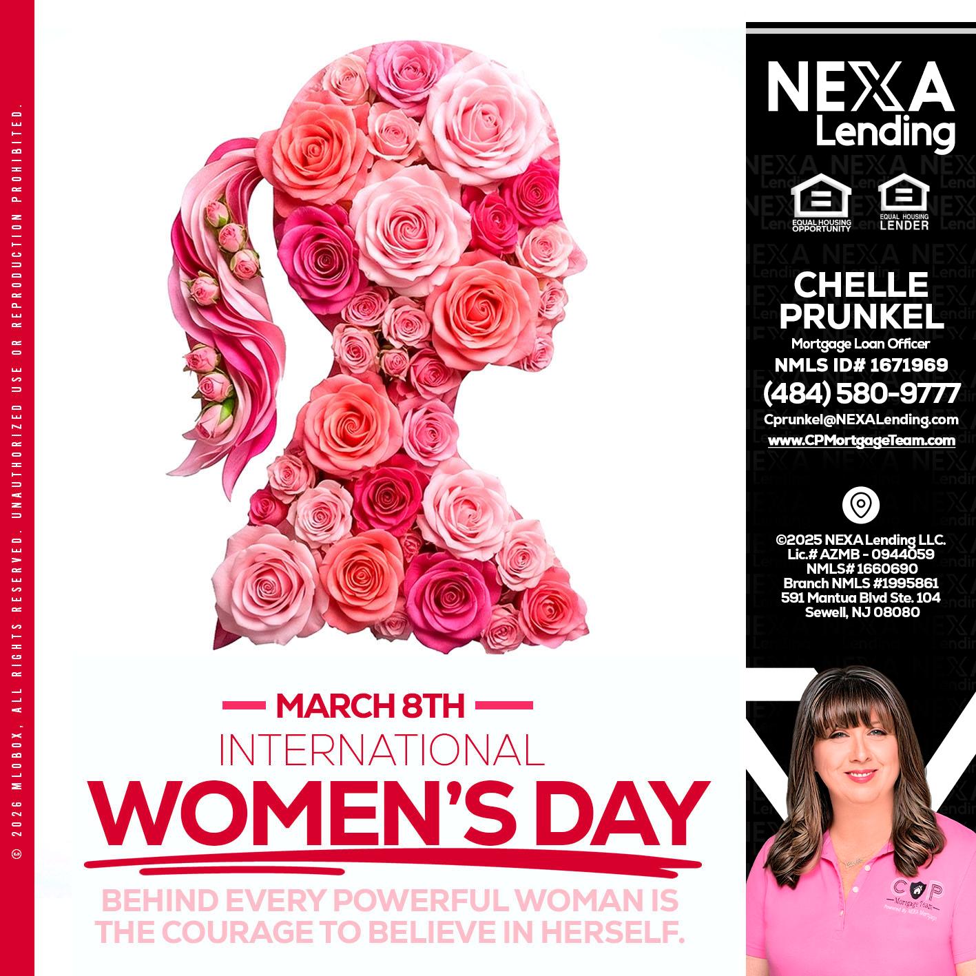 MARCH 8TH - Chelle Prunkel -Senior Mortgage Loan Officer