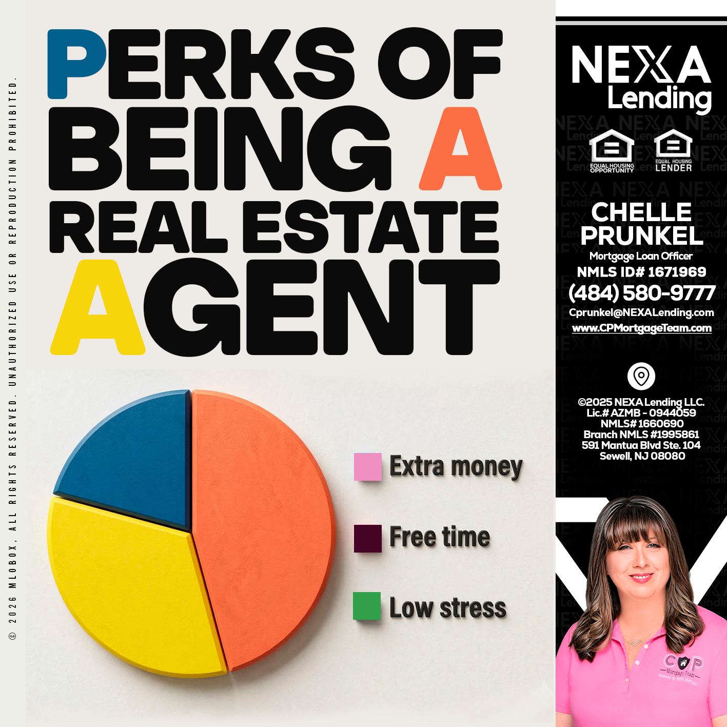 PERKS OF BEING - Chelle Prunkel -Senior Mortgage Loan Officer
