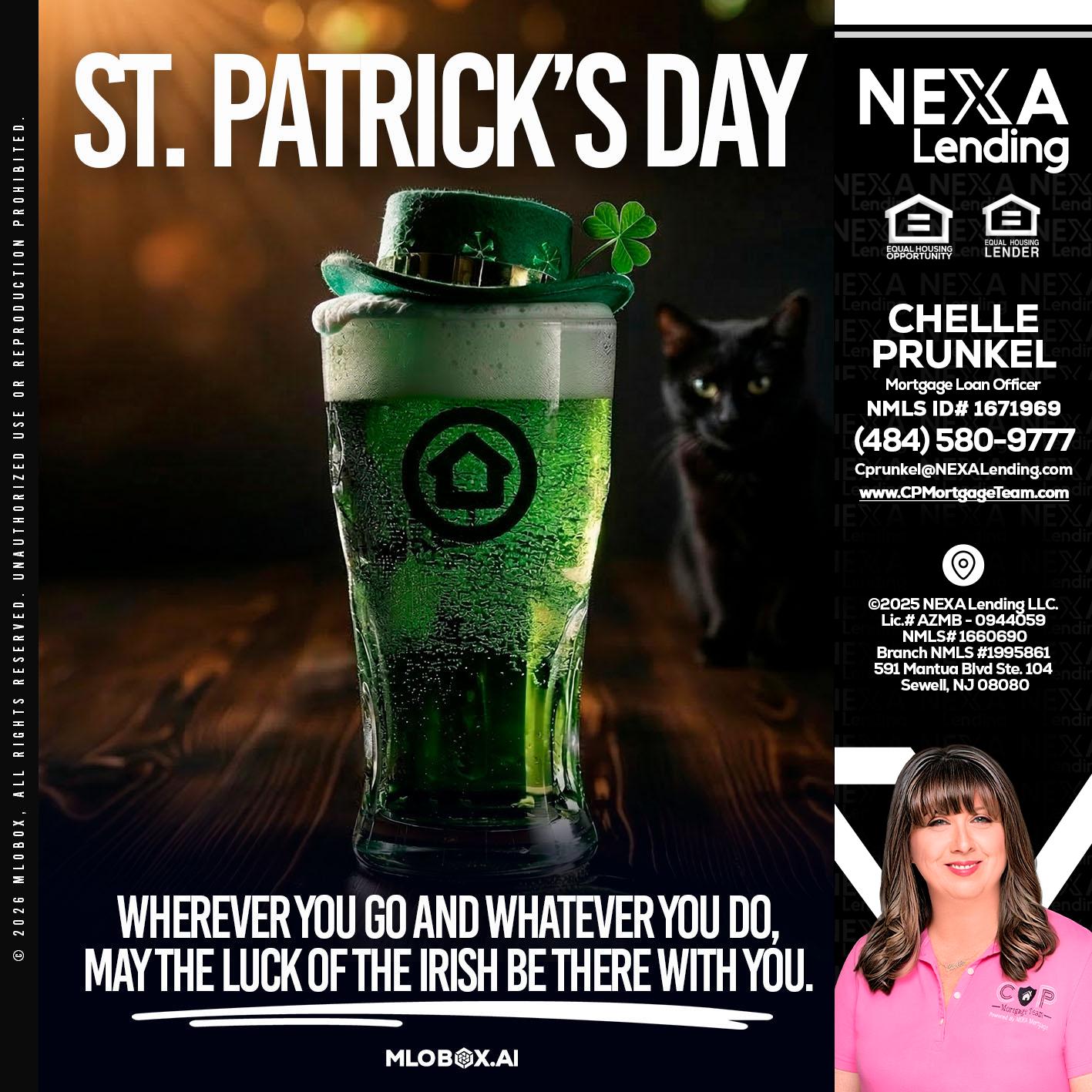 st. Patricks day - Chelle Prunkel -Senior Mortgage Loan Officer