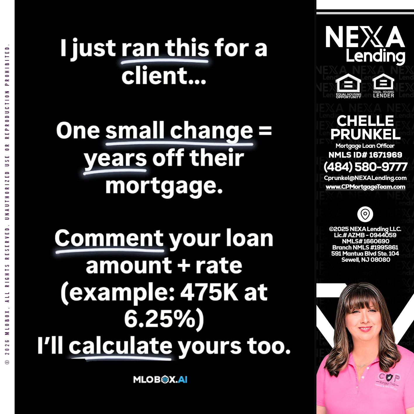 I JUST RAN - Chelle Prunkel -Senior Mortgage Loan Officer