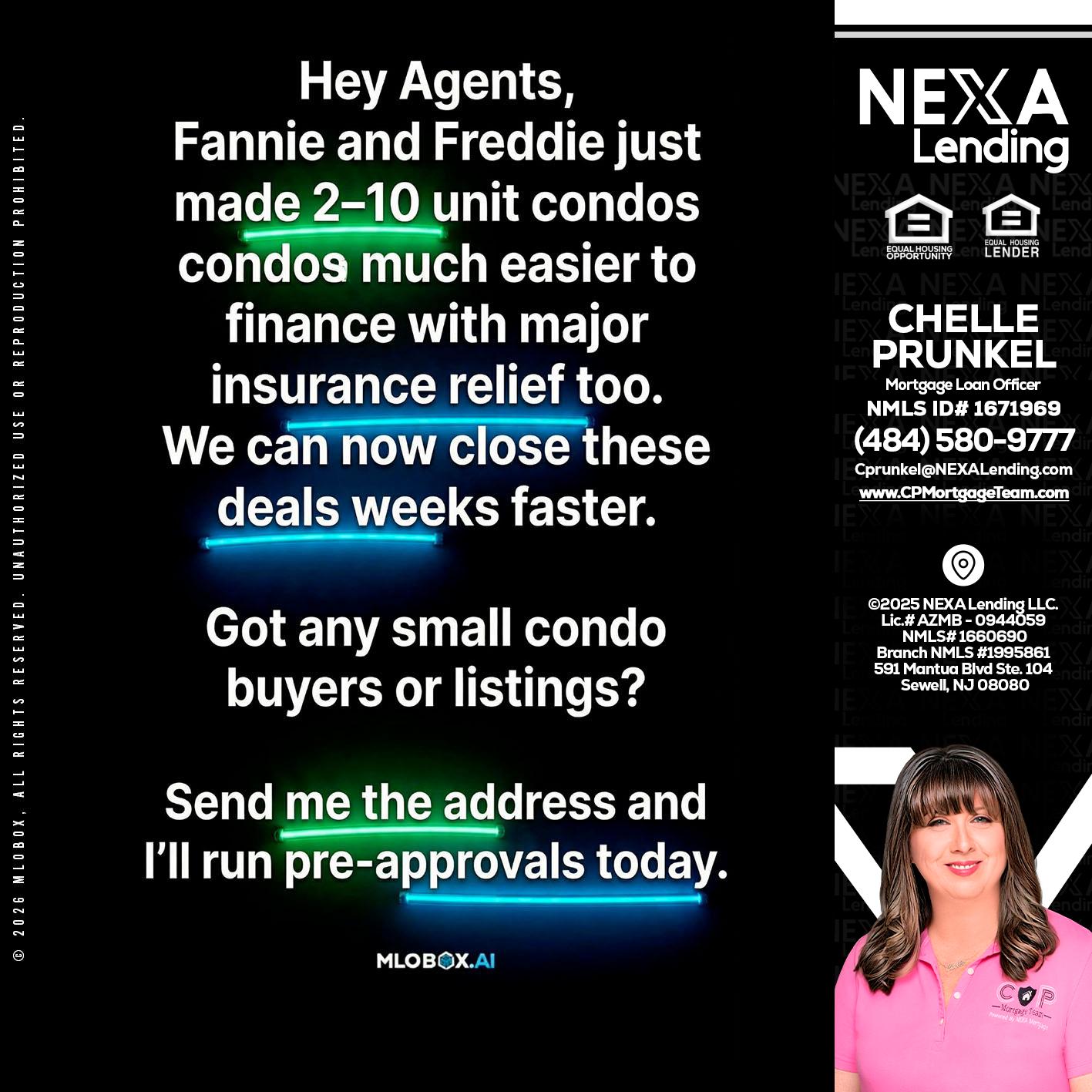 HEY AGENTS - Chelle Prunkel -Senior Mortgage Loan Officer