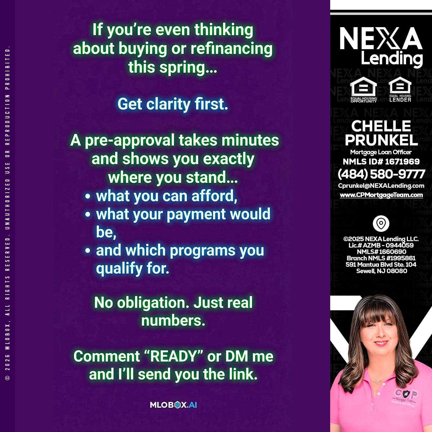 IF YOU THINKING - Chelle Prunkel -Senior Mortgage Loan Officer