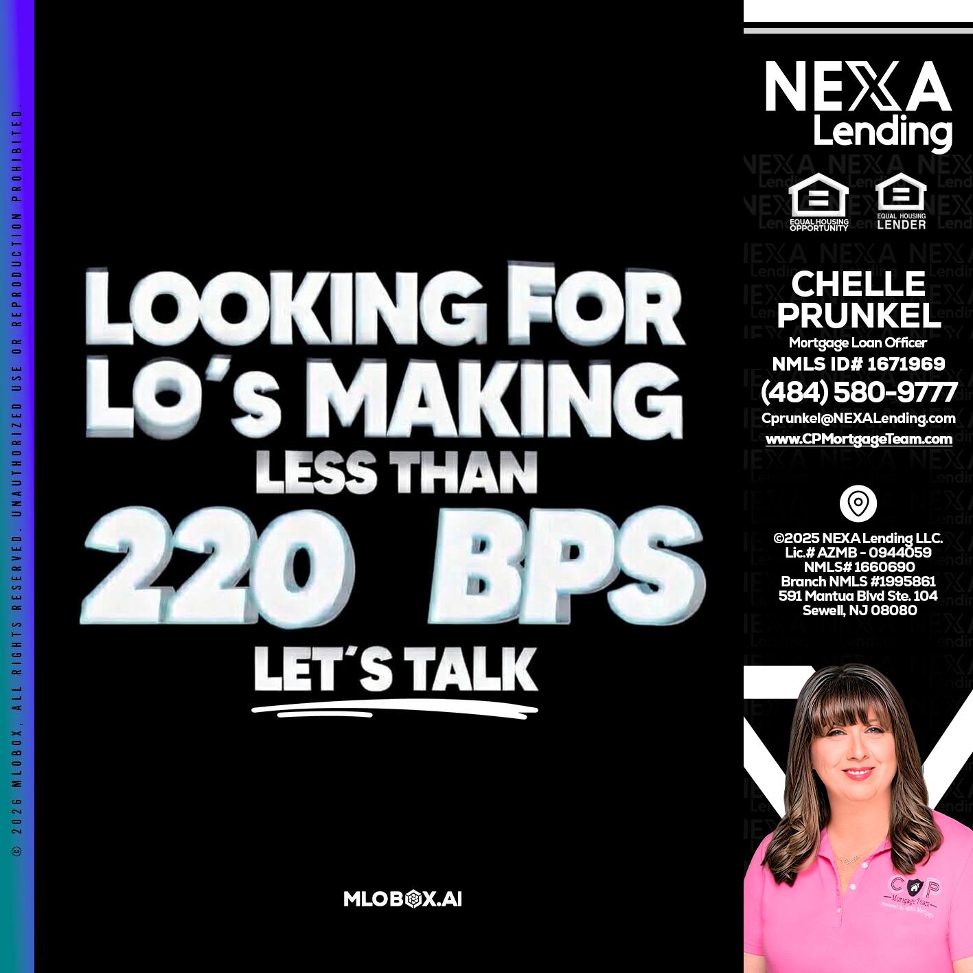 LOOKING FOR - Chelle Prunkel -Senior Mortgage Loan Officer