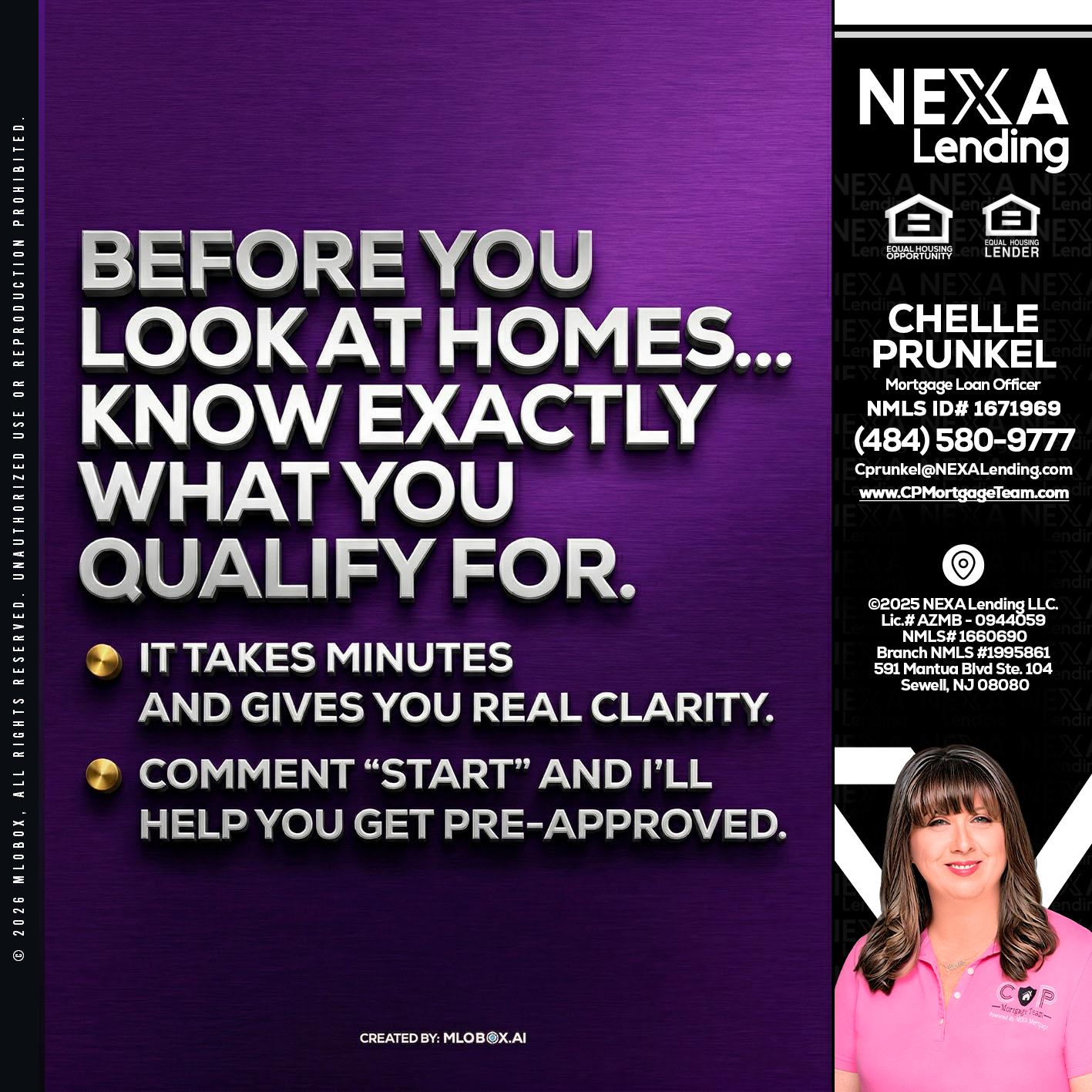 BEFORE YOU - Chelle Prunkel -Senior Mortgage Loan Officer