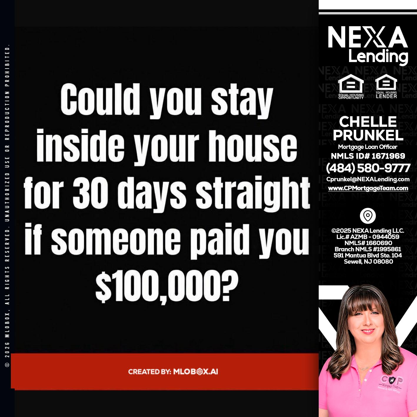 COULD YOU STAY - Chelle Prunkel -Senior Mortgage Loan Officer