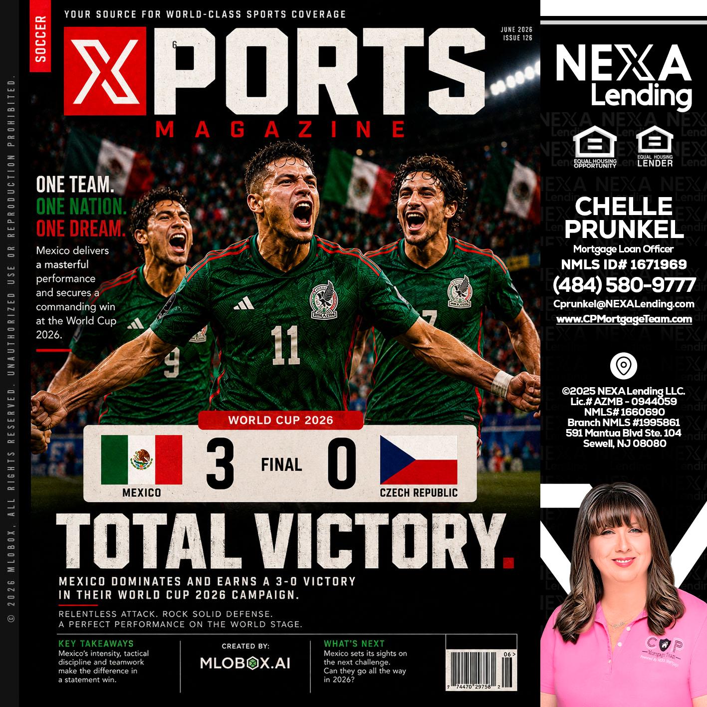 World Cup 2026 MEX 1-0 CZECH - Chelle Prunkel -Senior Mortgage Loan Officer