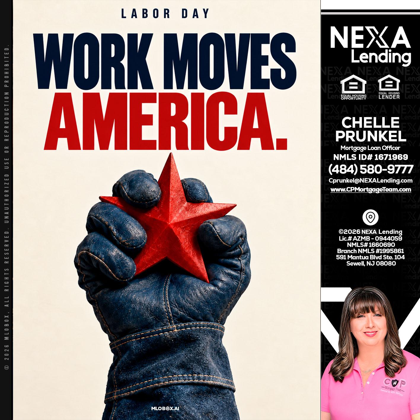 WORKS MOVES AMERICA - Chelle Prunkel -Senior Mortgage Loan Officer