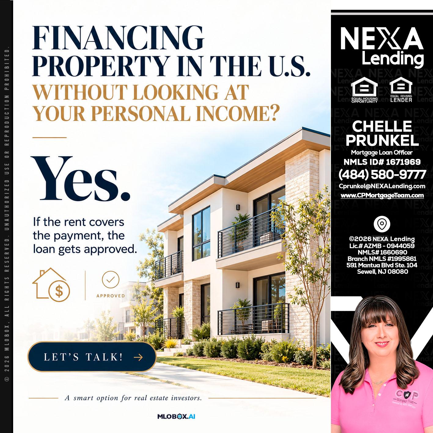 FINANCING - Chelle Prunkel -Senior Mortgage Loan Officer