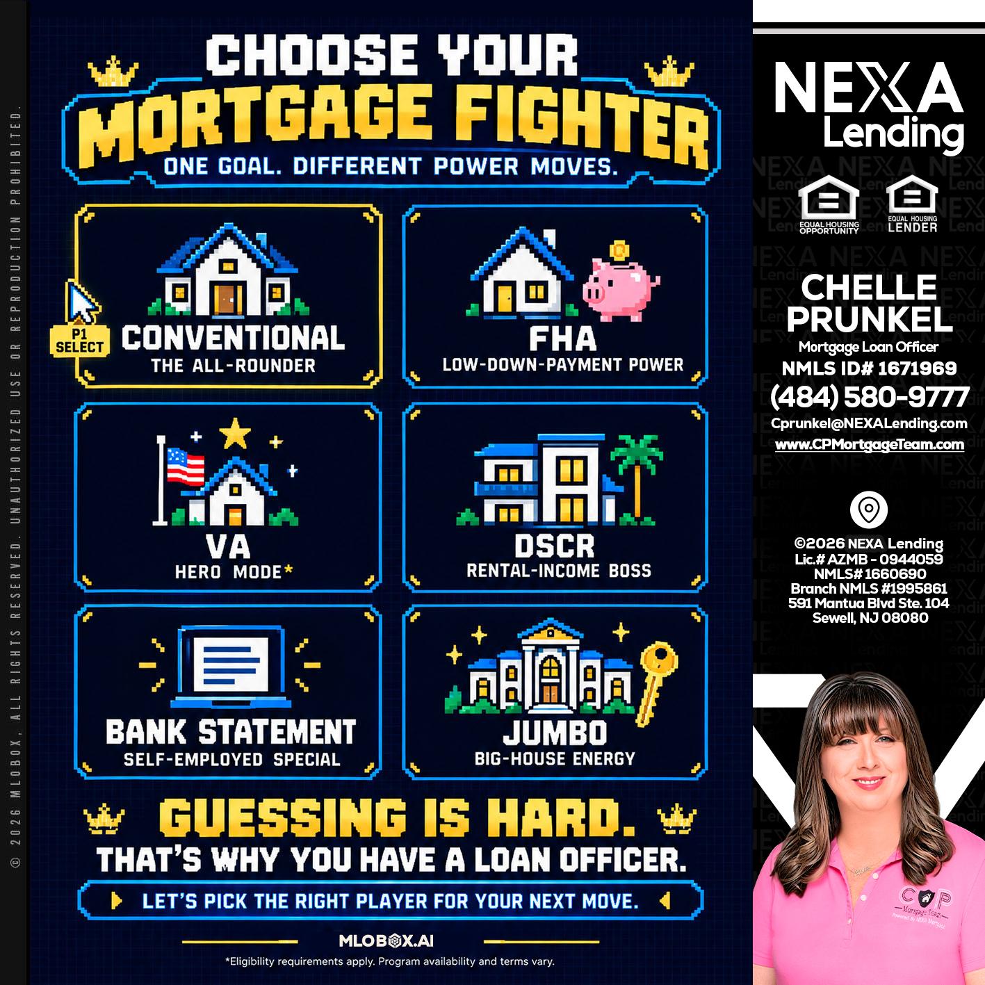 CHOOSE YOUR MORTGAGE - Chelle Prunkel -Senior Mortgage Loan Officer