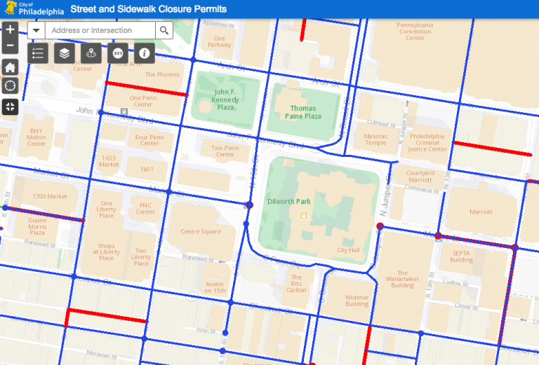 Street closure map helps Philadelphia residents stay informed, report