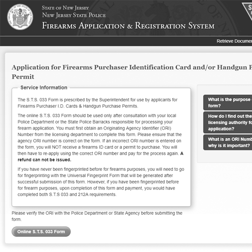 NJ Firearms Application and Registration System StateScoop