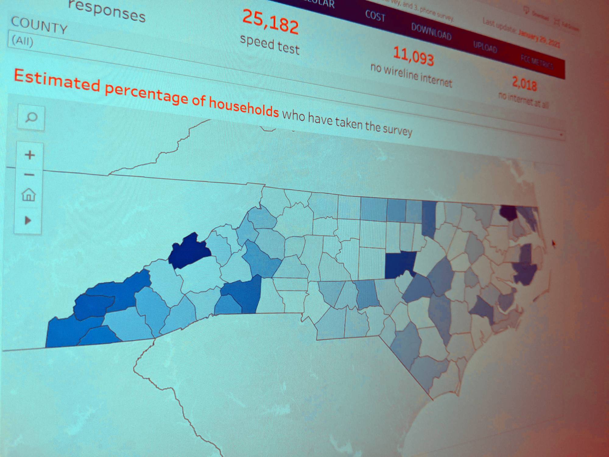 North Carolina’s new broadband dashboards strive for data accuracy