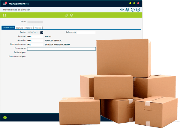 Módulo de Inventarios del Sistema ERP ManagementPro