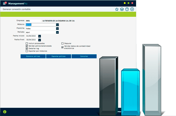 Contabilidad del Sistema ERP ManagementPro