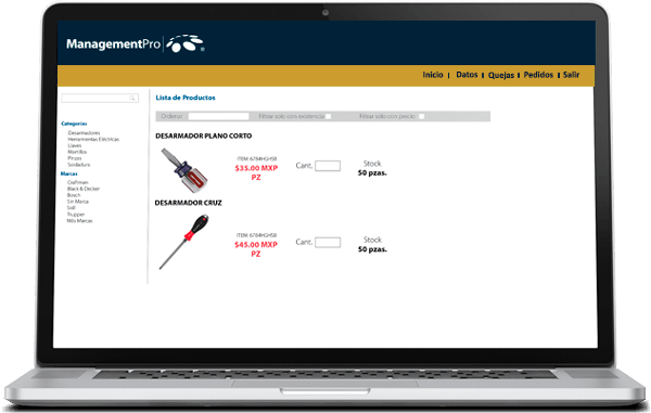 Ecommerce del Sistema ERP Ventas