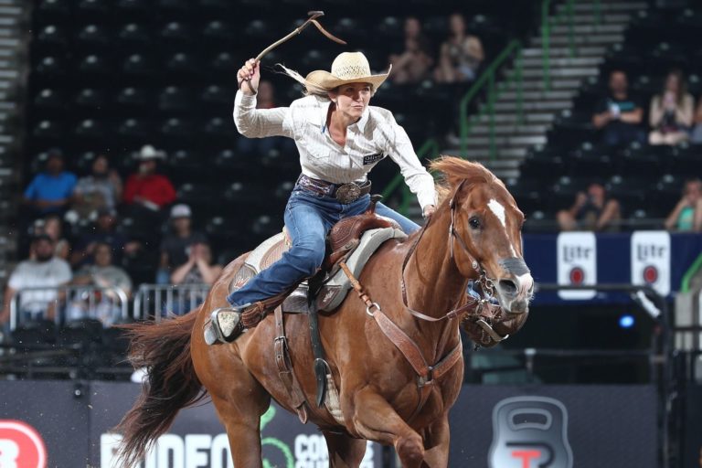 Halyn Lide barrel racing at Corpus Christi