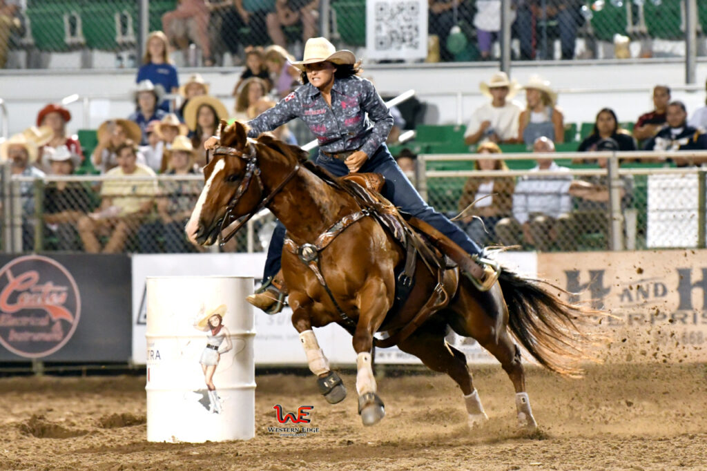 Jordon briggs and Rollo barrel racing