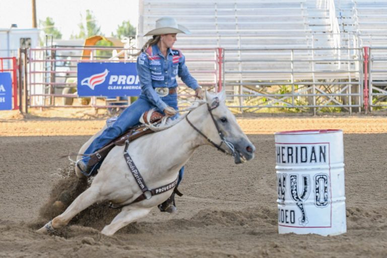 Stevi Hillman barrel racing