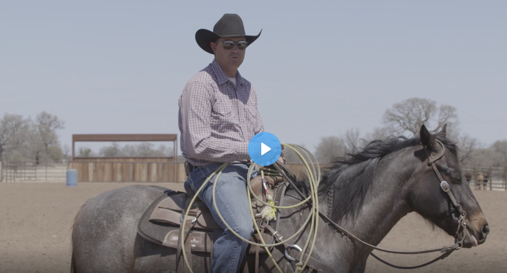 Justin Briggs riding young horses