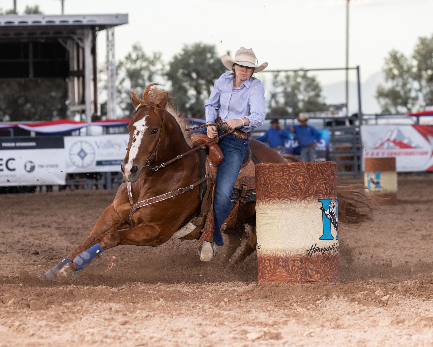 Alamosa Colorado barrel racing before Cowboy Christmas