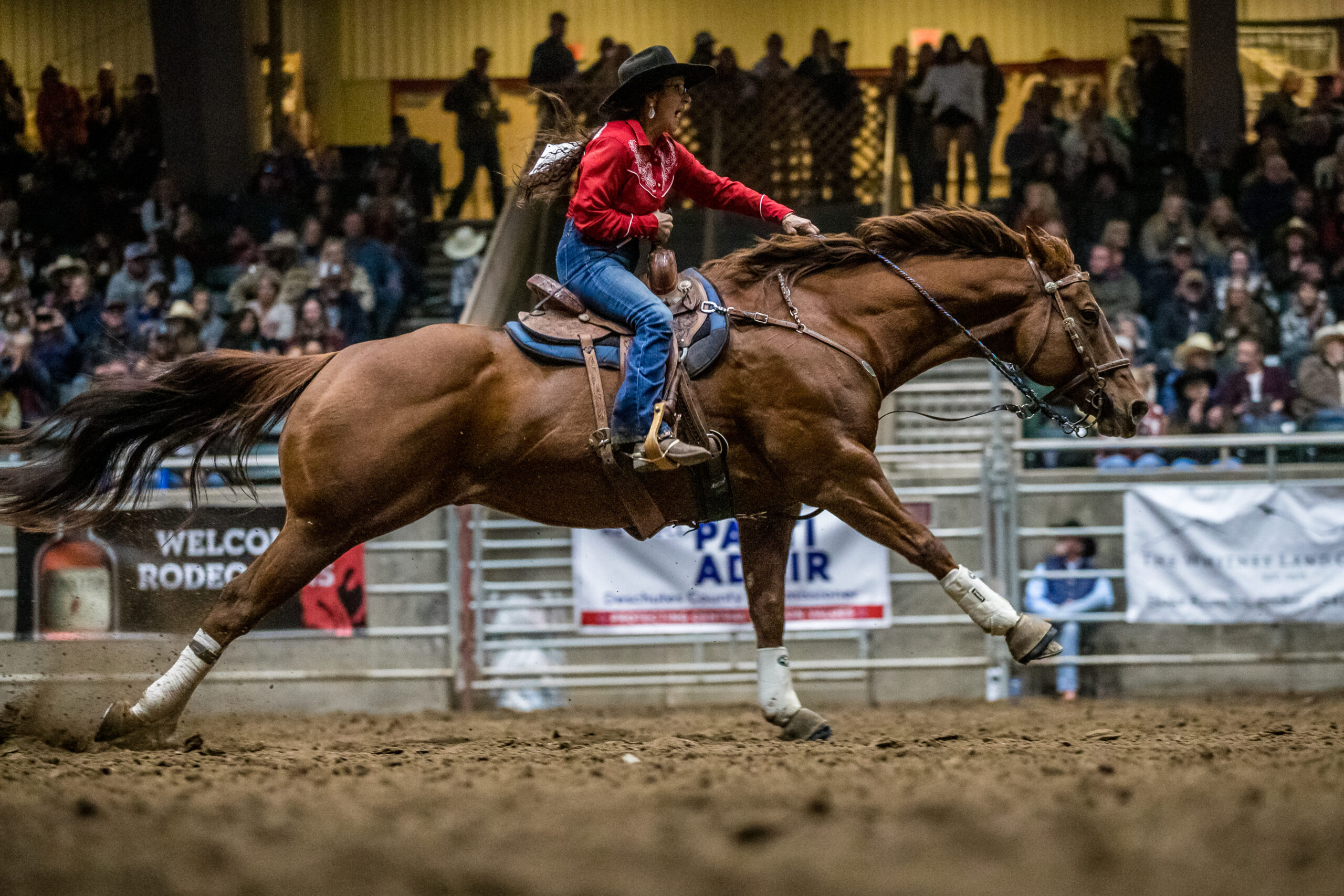 Cheyenna Allan and Three barrel racing