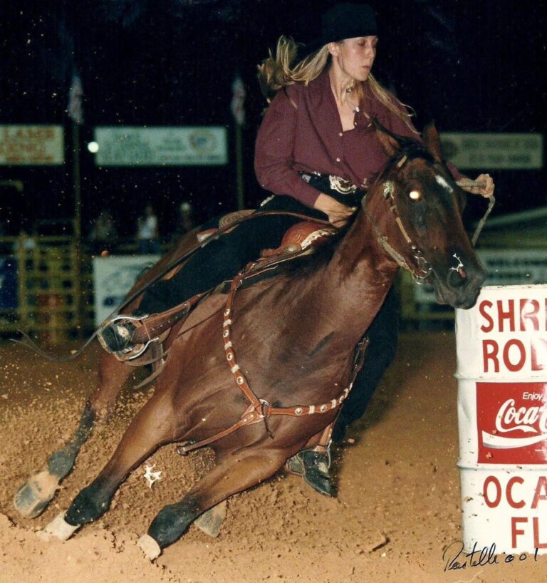 Crystal Shumate barrel racing