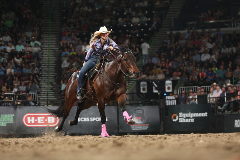 Acey Pinkston barrel racing