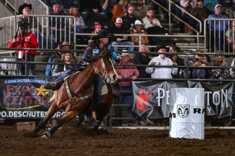 Megan McLeod Sprague barrel racing