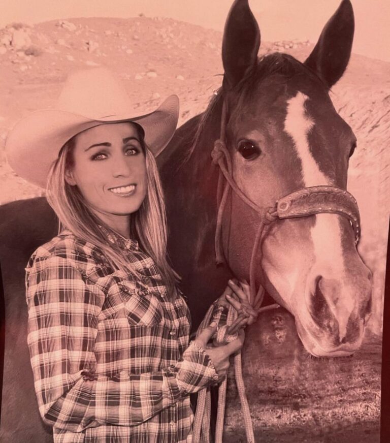 Danyelle Campbell posing with horse