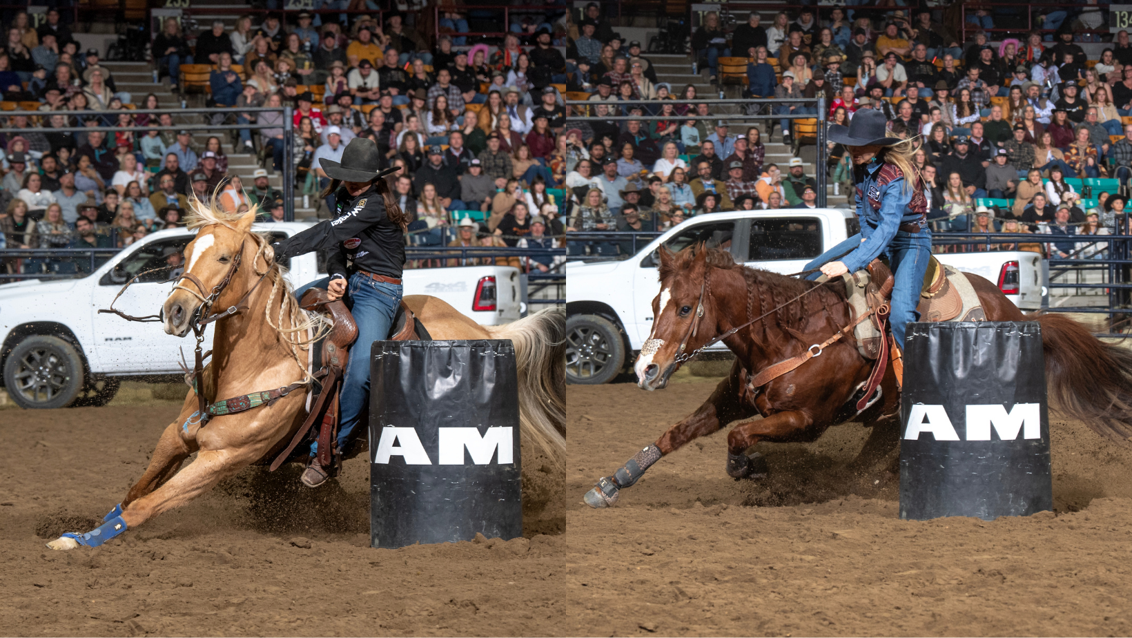 Hailey Kinsel and Halyn Lide 2024 Denver barrel racing