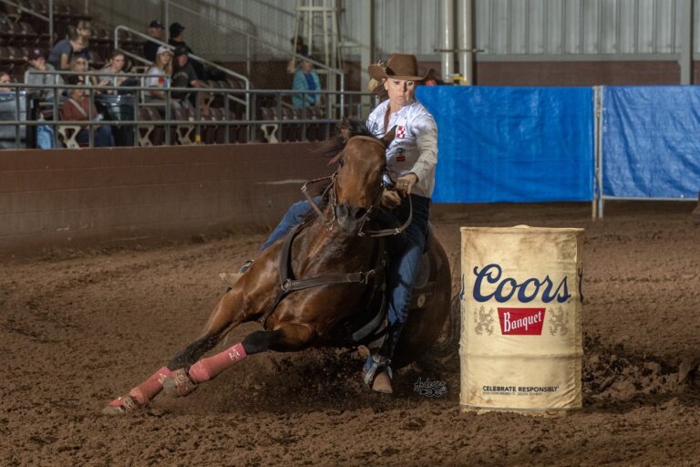 Wenda Johnson barrel racing