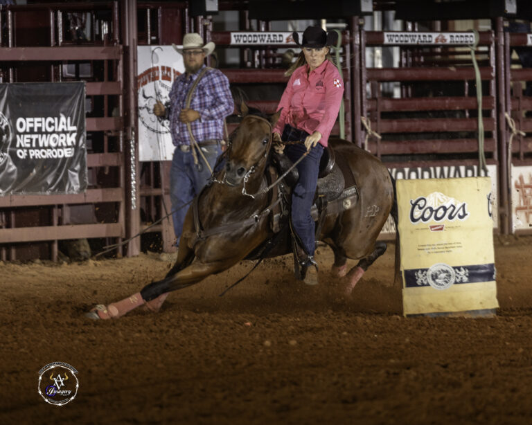 Wenda Johnson barrel racing