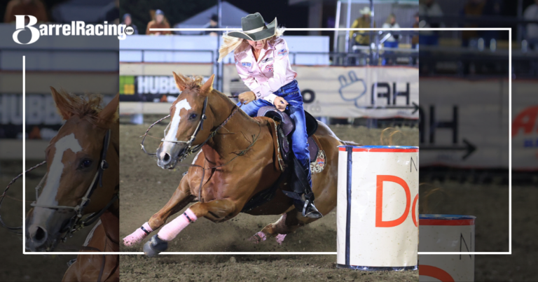 Tiany Schuster barrel racing Mandan