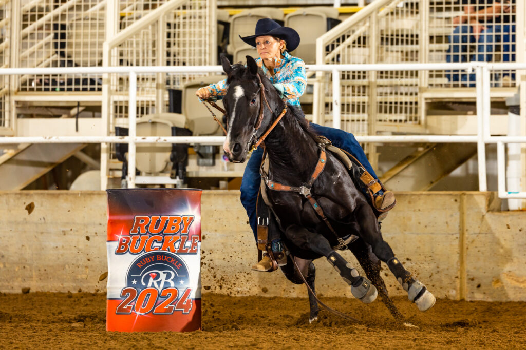 Nicole Monroe and LM Pull The Trigger barrel racing