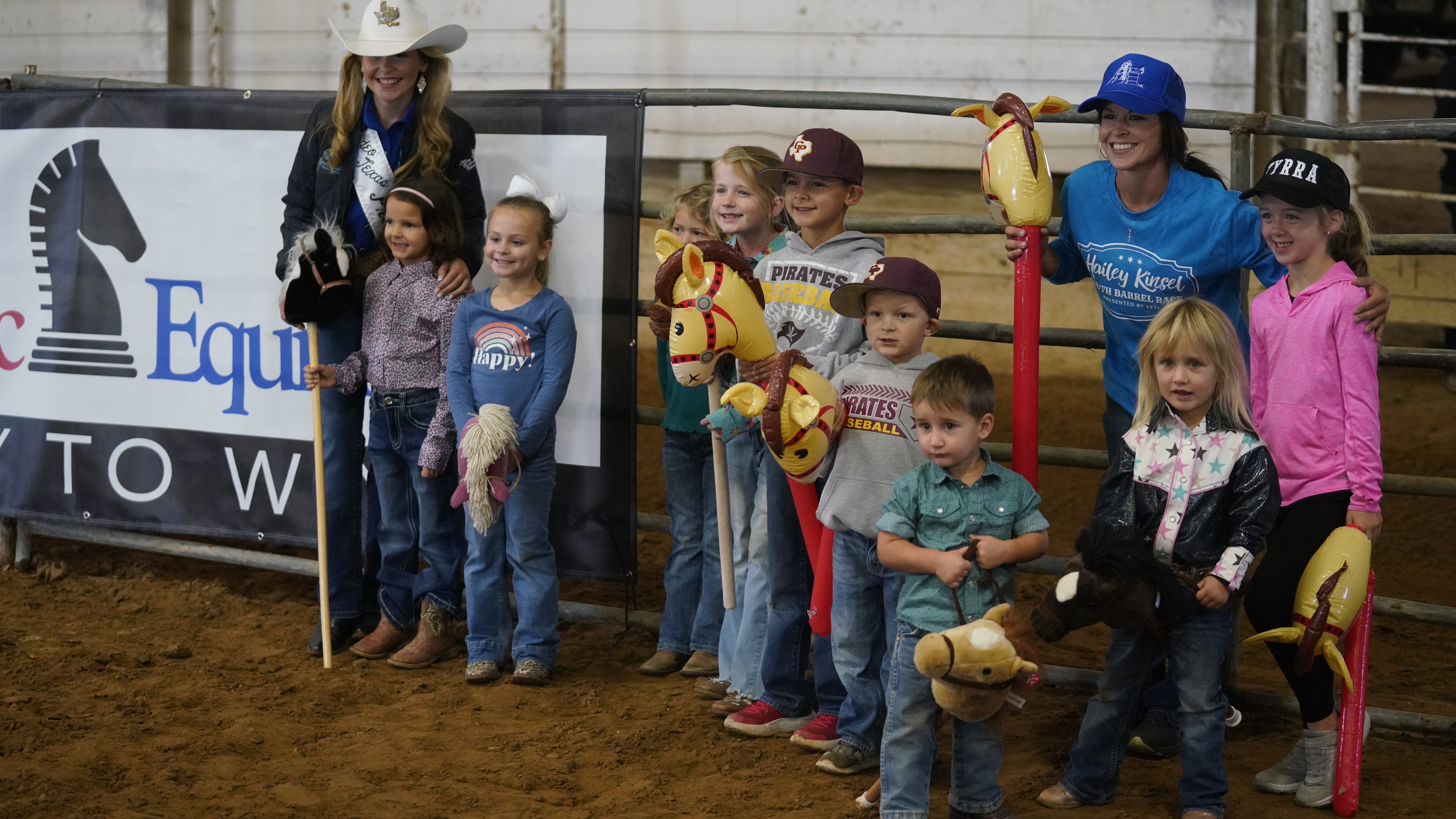 Hailey Kinsel poses with kids