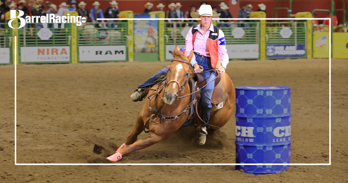Taycie Matthews barrel racing