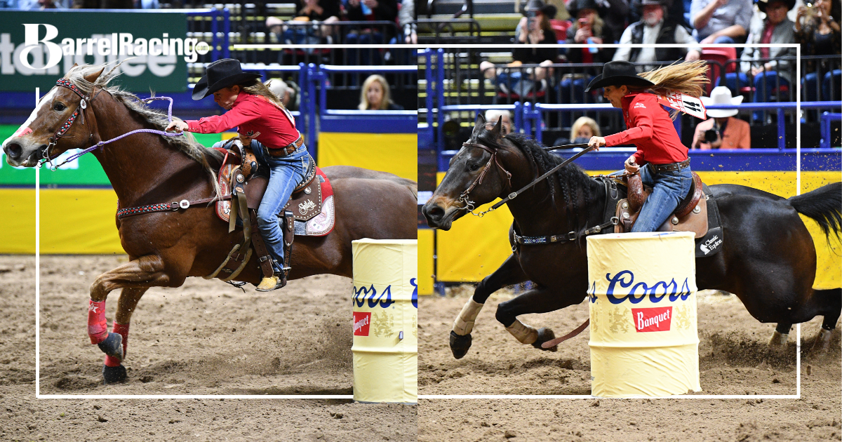 Kassie Mowry and Shelley Morgan in Round 8 of the 2024 NFR