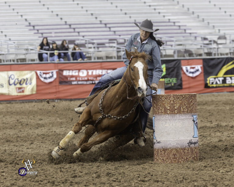 Kathy Petska barrel racing