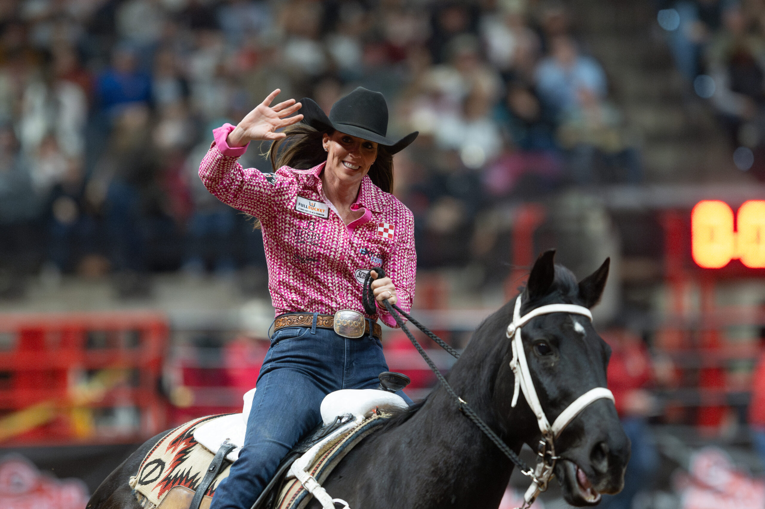 Andrea Busby victory lap