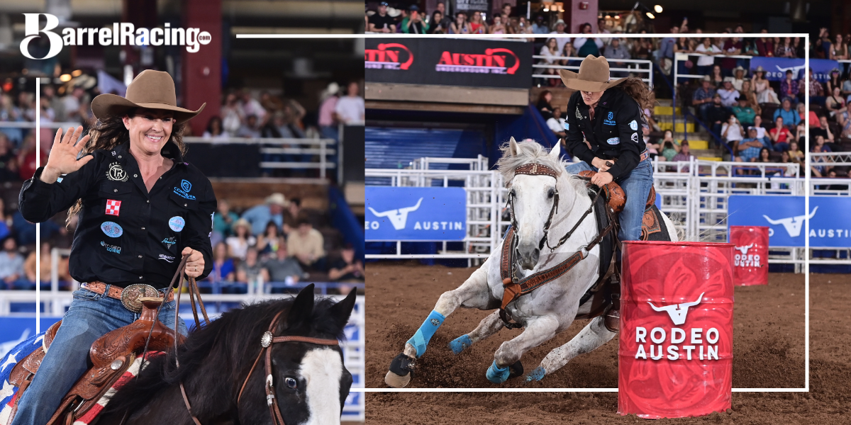 Brittany Pozzi Tonozzi photo collage winning Rodeo Austin