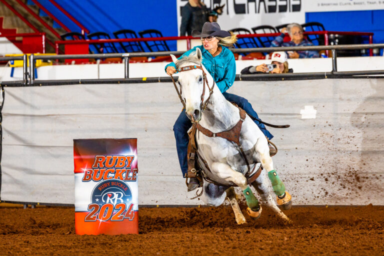 Danyelle Campbell Ruby Buckle Central barrel racing