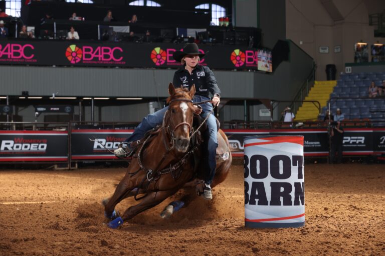 Taycie Matthews Women's Rodeo Championship barrel racing