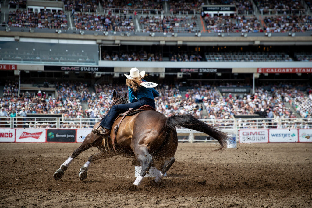 Kassie Mowry and Force The Goodbye Calgary barrel racing