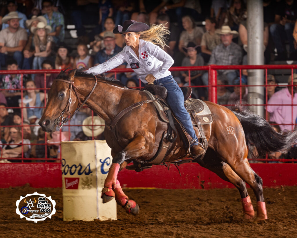 Wenda Johnson barrel racing