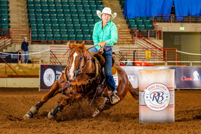Sydney Graham and Dupont first turn a barrel