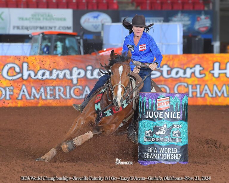 Heidi Gunderson and Wonder If Im Lucky barrel racing