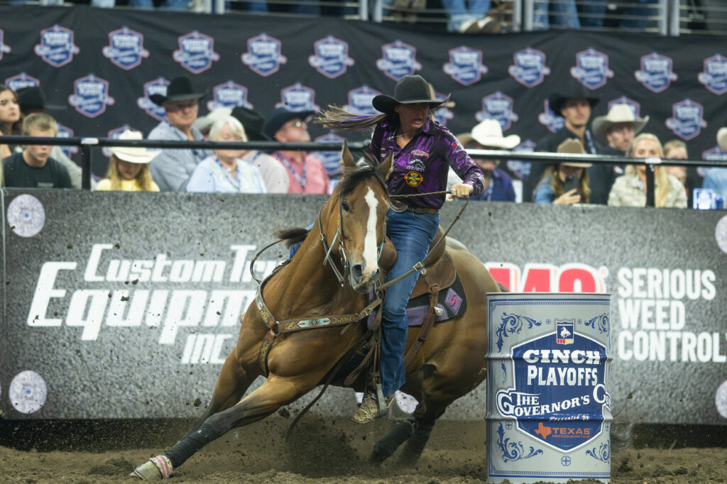 Megan Mcleod-Sprague barrel racing