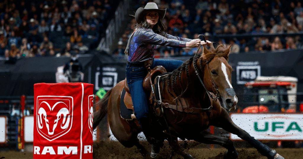 Jayden Wilson and Fame in Dynamite win the 2025 Canadian Finals Rodeo year-end and average titles. | Bille-Jean Duff photo