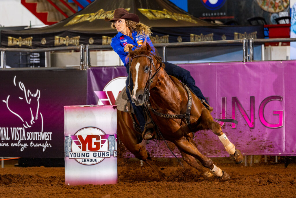 HP Hotrod and Ashley Schafer turn a barrel