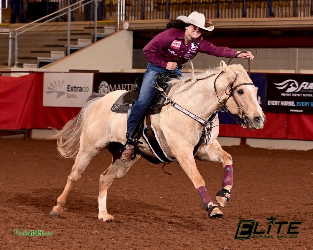 Paige Jones barrel racing in Waco
